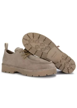 PANCHIC | FLACHE SCHUHE WILDLEDER TAUPE GRAU Clearance