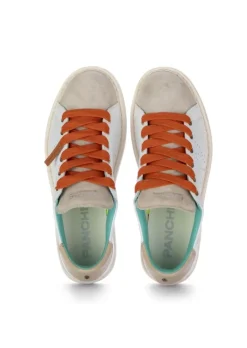 PANCHIC | SNEAKER LEDER WILDLEDER WEIß BEIGE Clearance
