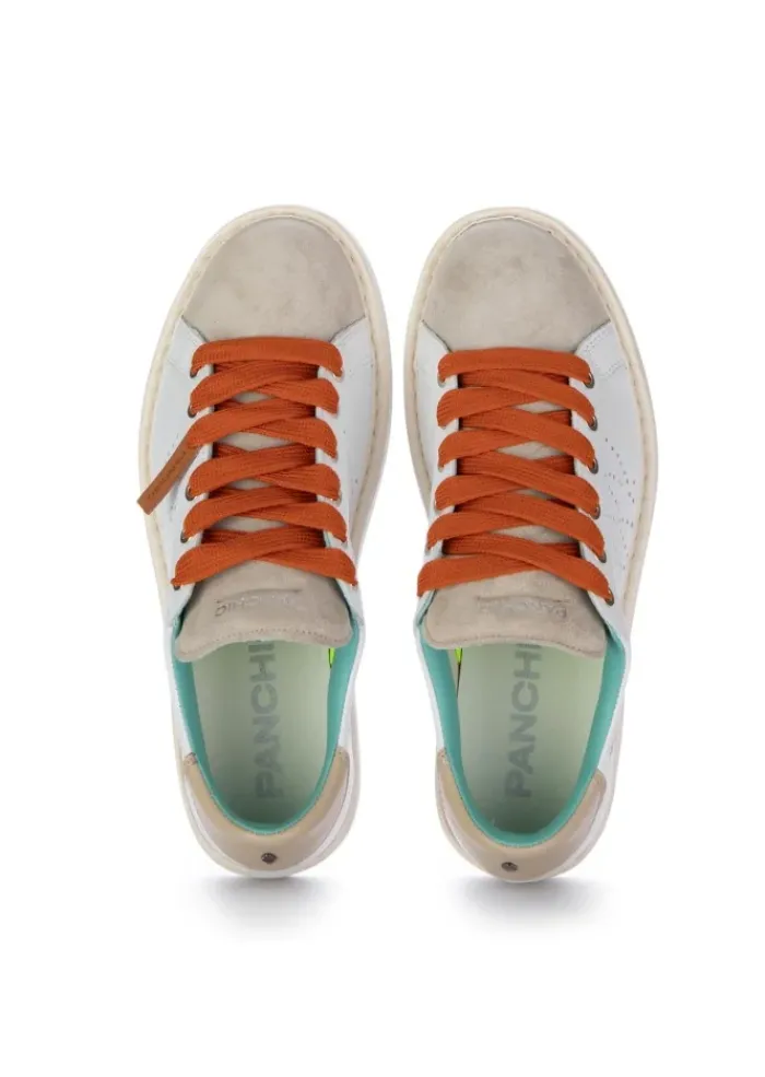PANCHIC | SNEAKER LEDER WILDLEDER WEIß BEIGE Clearance