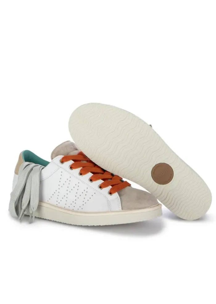 PANCHIC | SNEAKER LEDER WILDLEDER WEIß BEIGE Clearance