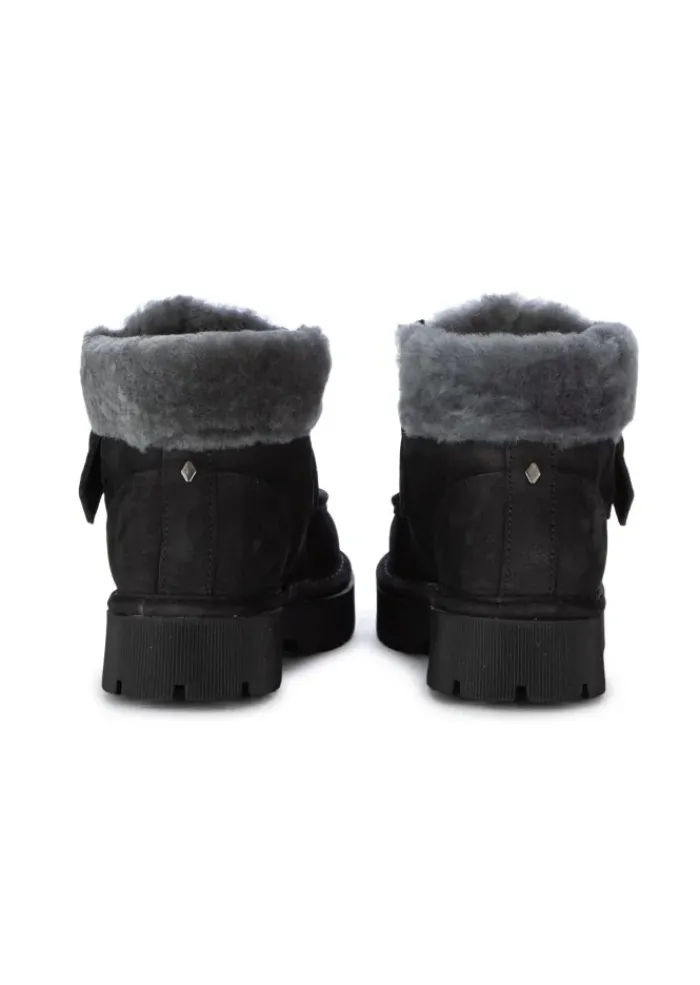 PANCHIC | STIEFELETTEN LEDER RIEMEN SCHWARZ Hot