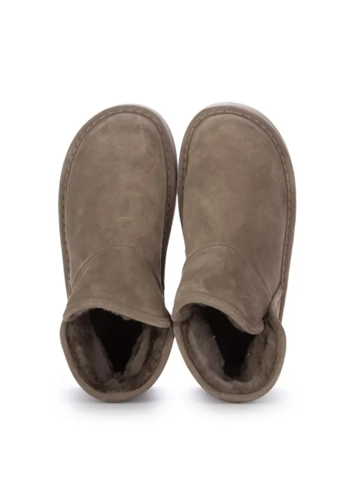 PANCHIC | STIEFELETTEN WILDLEDER GRAU Clearance