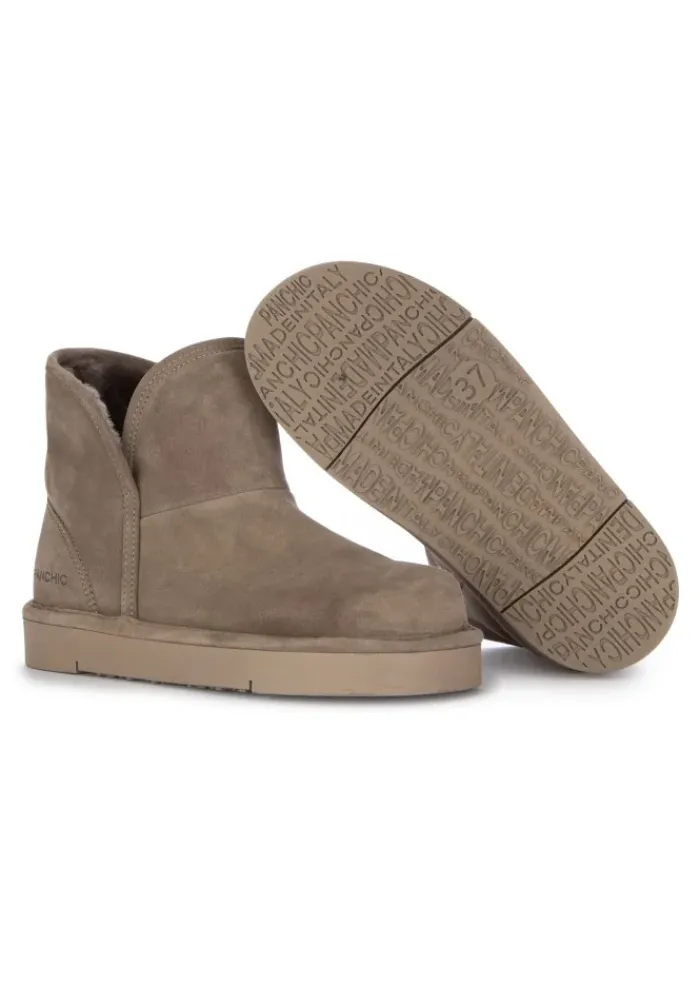 PANCHIC | STIEFELETTEN WILDLEDER GRAU Clearance