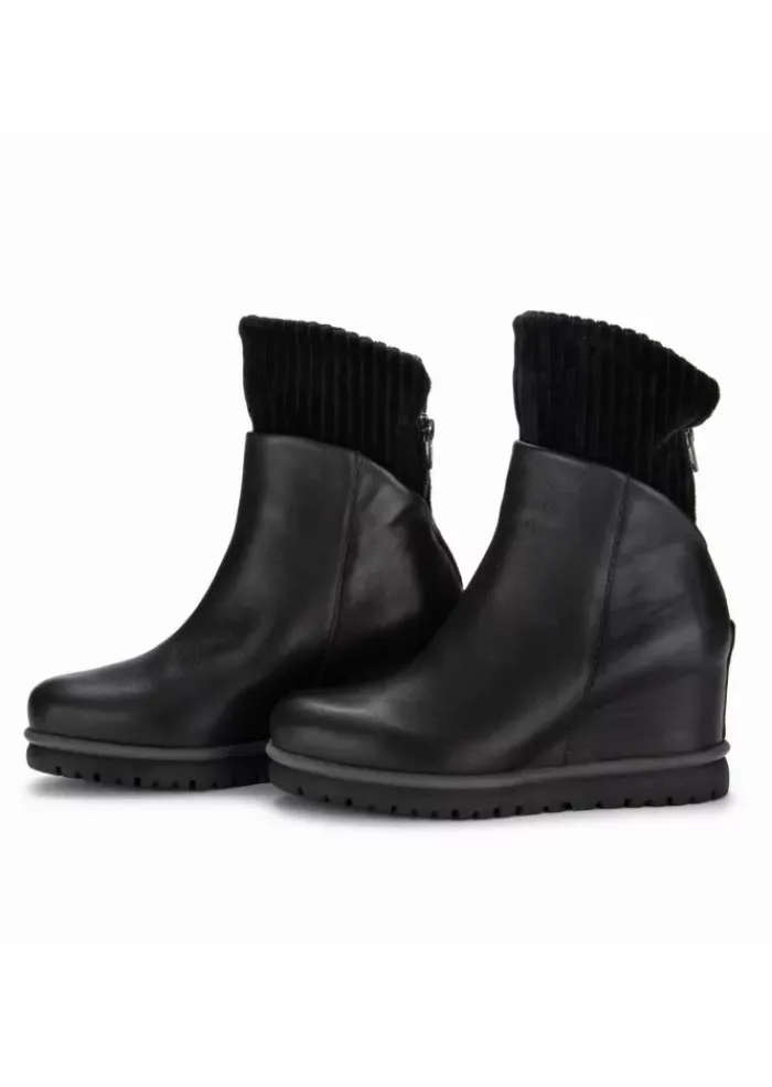 PATRIZIA BONFANTI | STIEFELETTEN JUN SAMT LEDER SCHWARZ Outlet