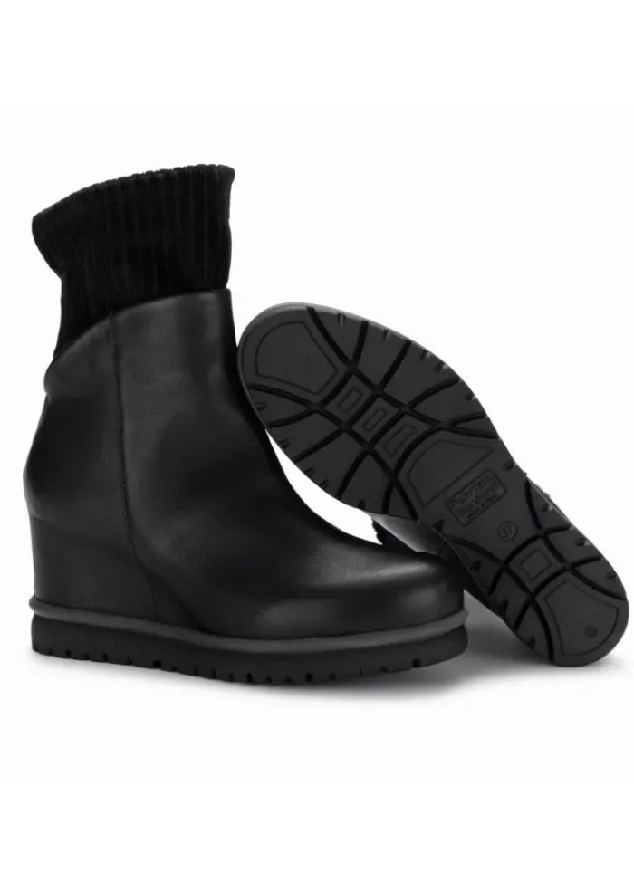 PATRIZIA BONFANTI | STIEFELETTEN JUN SAMT LEDER SCHWARZ Outlet