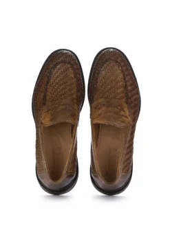 PAWELK'S SHOES PAWELK'S | LOAFER MATT GEFLOTCHEN BRAUN Sale