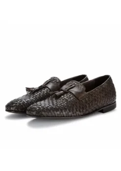 PAWELK'S SHOES PAWELK'S | LOAFERS GEWEBTES TUFF LEDER BRAUN New