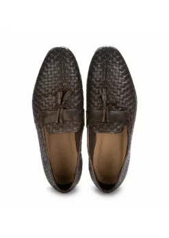 PAWELK'S SHOES PAWELK'S | LOAFERS GEWEBTES TUFF LEDER BRAUN New