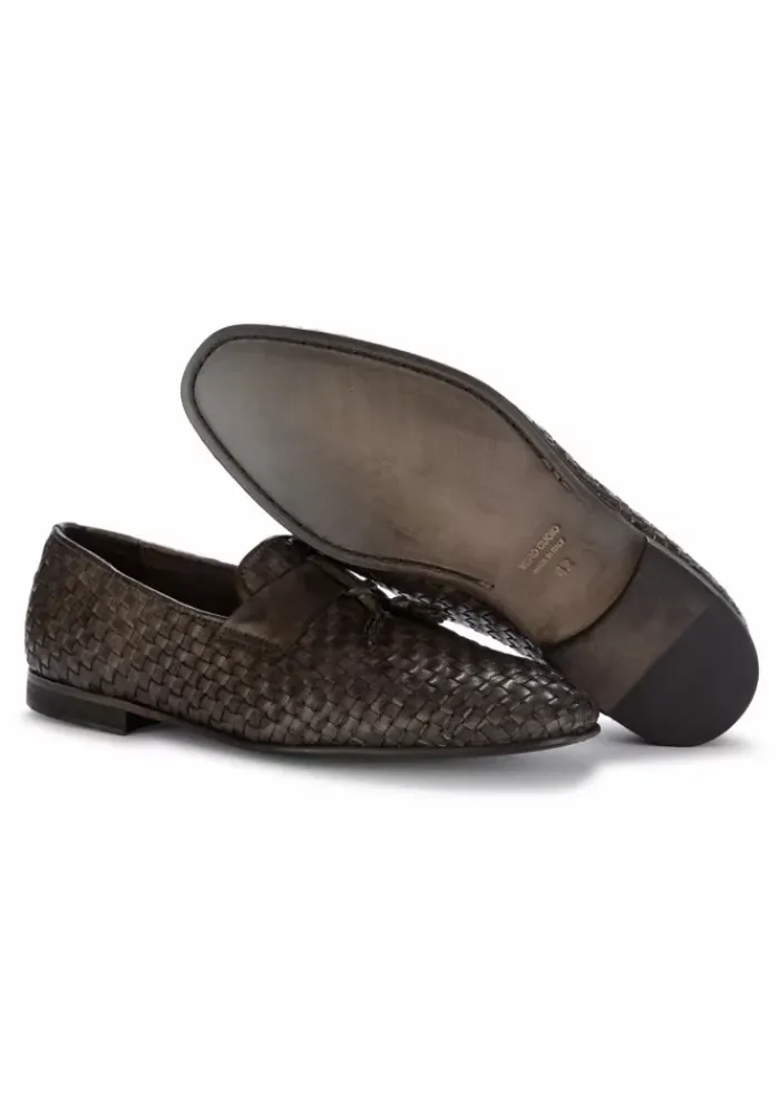 PAWELK'S SHOES PAWELK'S | LOAFERS GEWEBTES TUFF LEDER BRAUN New