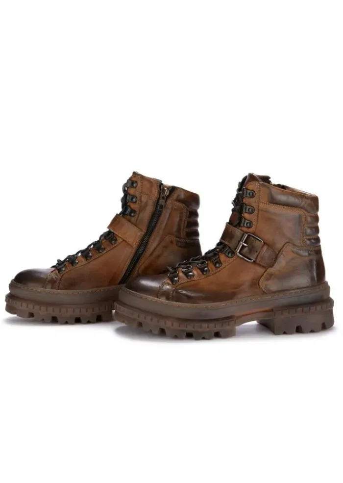 PAWELK'S SHOES PAWELK'S | SCHNÜRSTIEFELETTEN CRUST LEDER BRAUN Sale