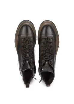 PAWELK'S SHOES PAWELK'S | STIEFELETTEN CRUST LEDER DUNKELBRAUN Clearance