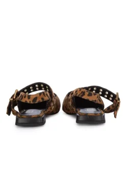 PIXY | SLINGBACK BALLERINAS TAN LEOPARD BRAUN SCHWARZ Fashion