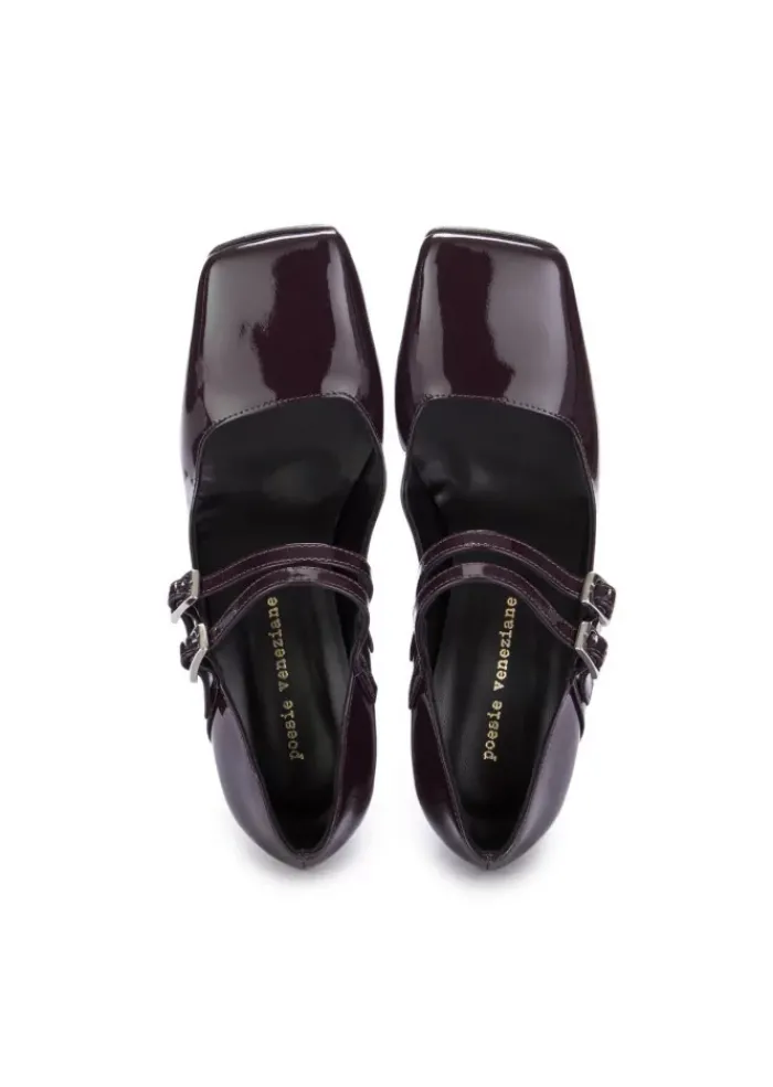 POEVE POESIE VENEZIANE | ABSATZ SCHUHE MIA LEDER VIOLETTE Sale
