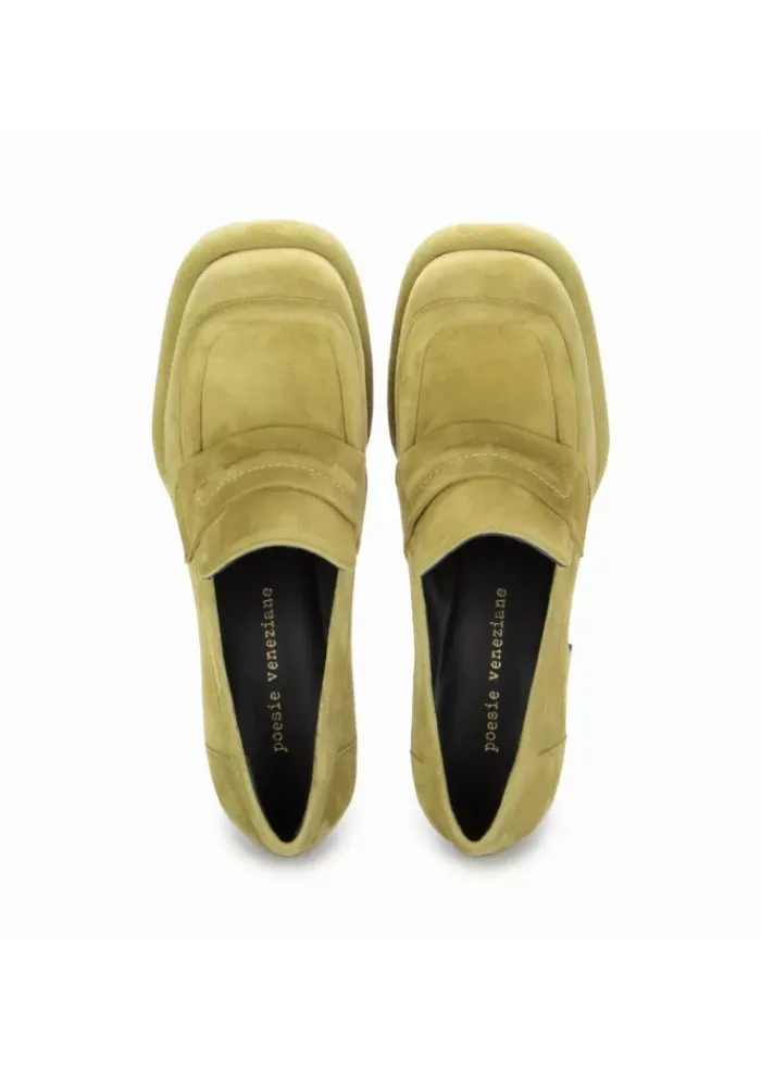 POEVE POESIE VENEZIANE | ABSATZSCHUHE WILDLEDER PISTAZIENGRÜN Online