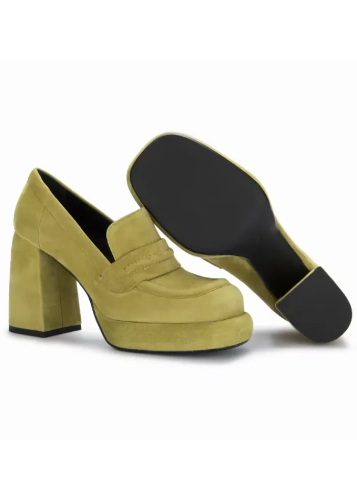 POEVE POESIE VENEZIANE | ABSATZSCHUHE WILDLEDER PISTAZIENGRÜN Online