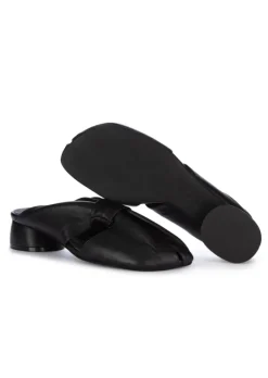 POEVE | MULES SANDALEN NAPPA CHIFFON SCHWARZ Best