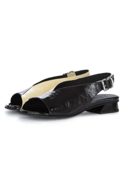 POEVE | SANDALEN VENICE SCHWARZ WEISS Hot