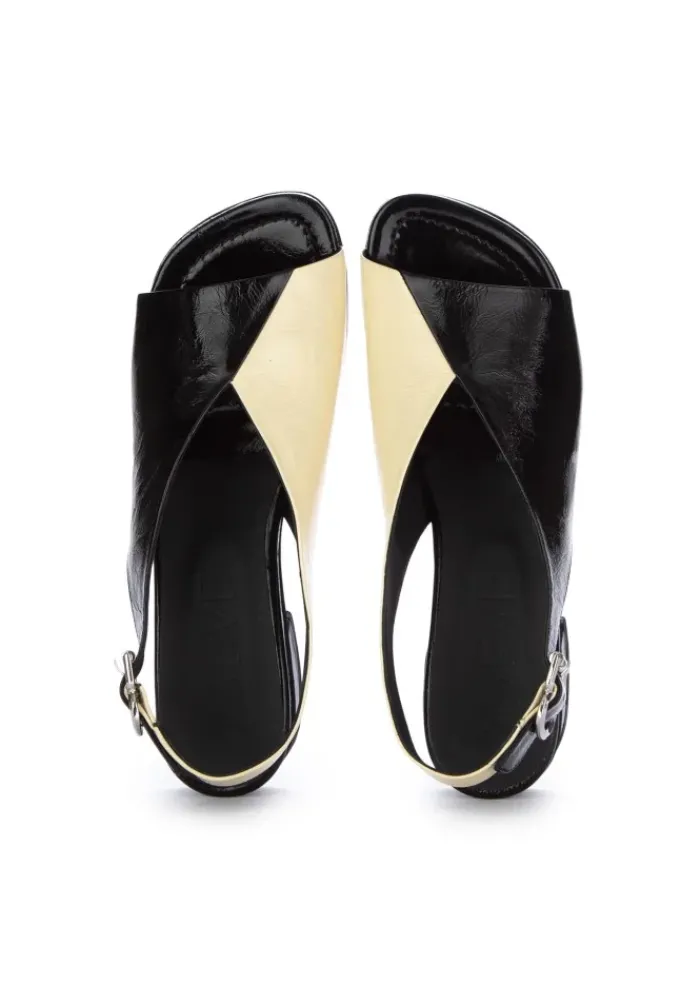 POEVE | SANDALEN VENICE SCHWARZ WEISS Hot