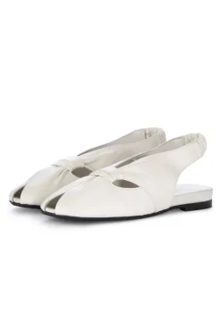 POEVE | SLINGBACK SANDALEN NAPPA CHIFFON WEIß Sale
