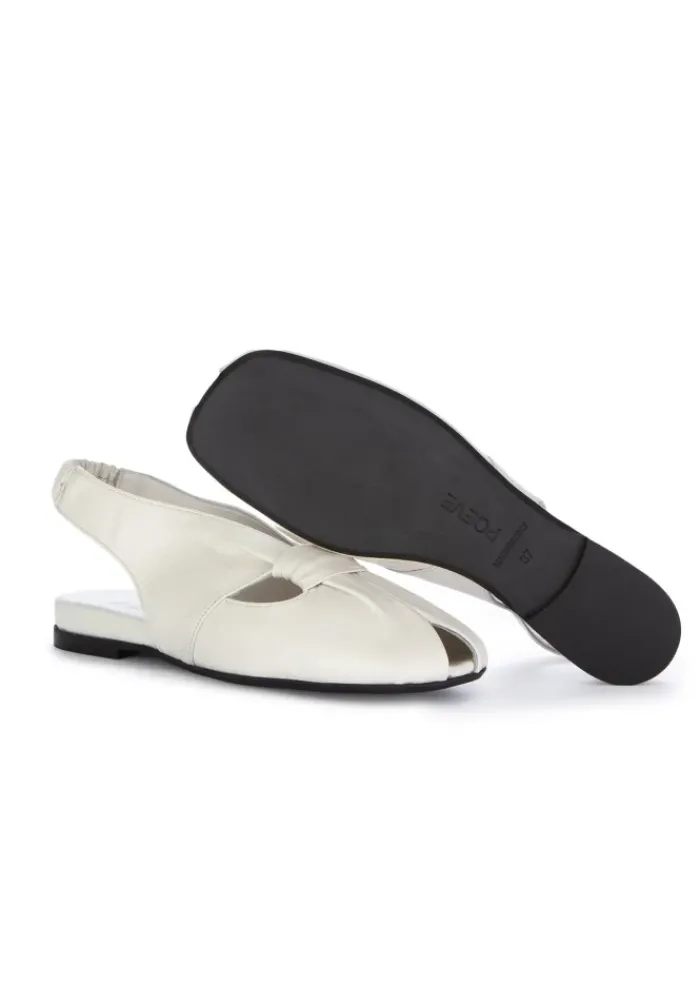 POEVE | SLINGBACK SANDALEN NAPPA CHIFFON WEIß Sale