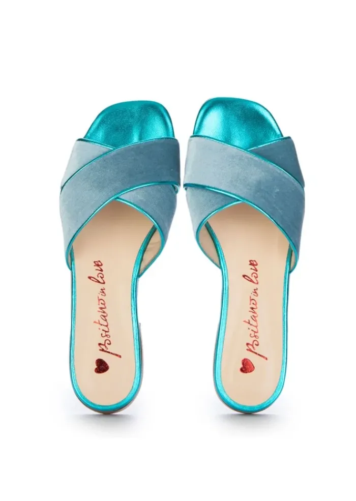 POSITANO IN LOVE | SANDALEN ANGIE SAMT HELLBLAU New