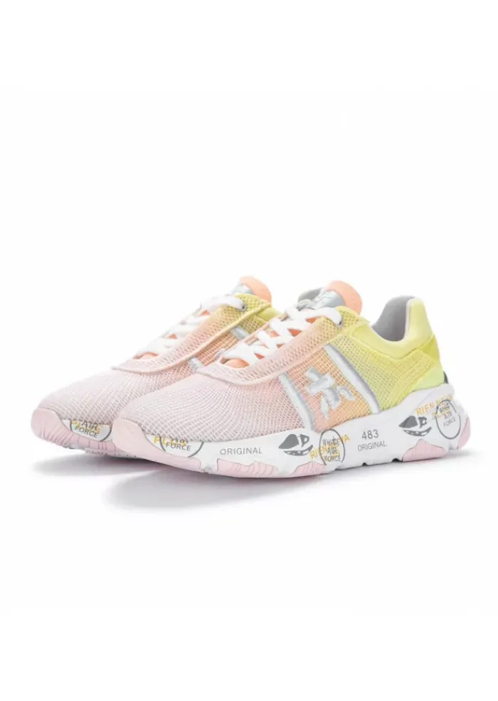 PREMIATA | SNEAKER BUFF NETZ FARBVERLAUF ROSA GELB Sale