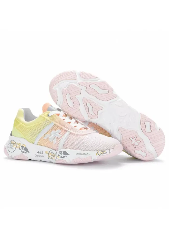 PREMIATA | SNEAKER BUFF NETZ FARBVERLAUF ROSA GELB Sale