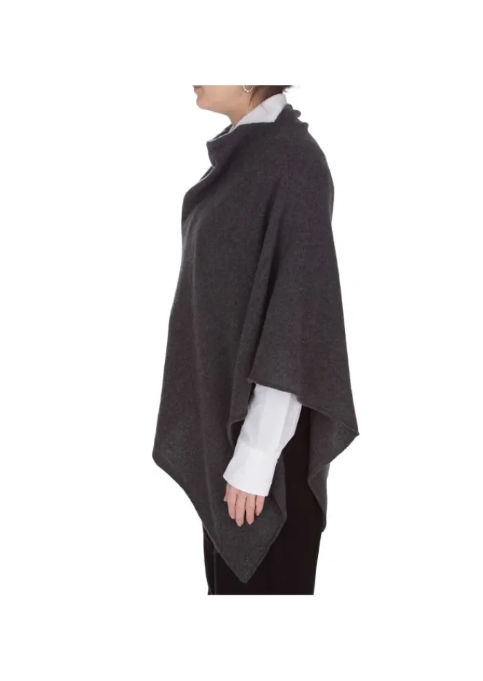 RIVIERA CASHMERE | CAPE GLATT GESTRICKTER DUNKELGRAU Online