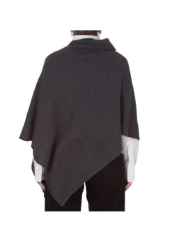 RIVIERA CASHMERE | CAPE GLATT GESTRICKTER DUNKELGRAU Online