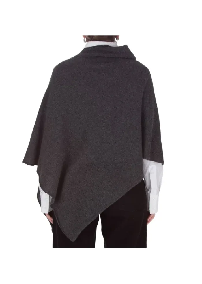 RIVIERA CASHMERE | CAPE GLATT GESTRICKTER DUNKELGRAU Online