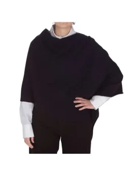RIVIERA CASHMERE | CAPE GLATT GESTRICKTER SCHWARZ Best