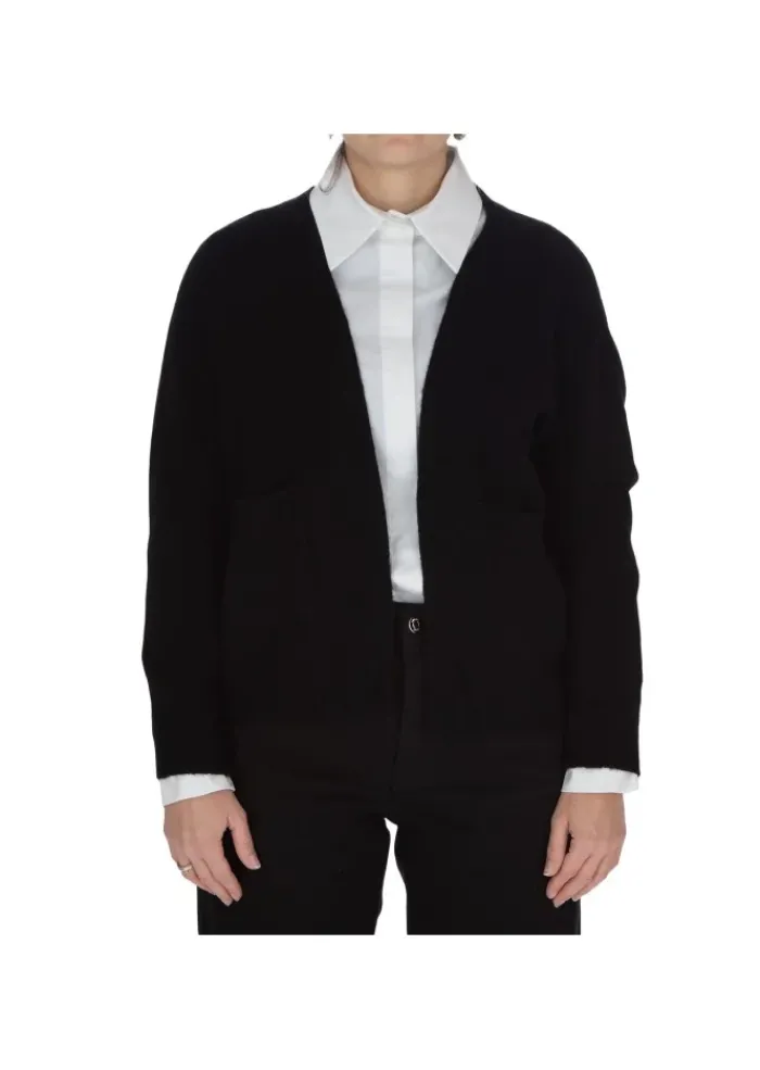 RIVIERA CASHMERE | CARDIGAN TASCHEN SCHWARZ Hot