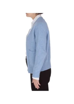 RIVIERA CASHMERE | CARDIGAN TASCHEN HIMMELBLAU Clearance