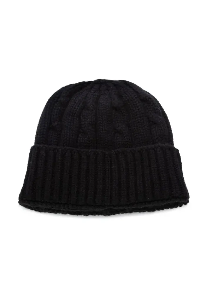RIVIERA CASHMERE | MÜTZE COSTA TRECCIA SCHWARZ Sale