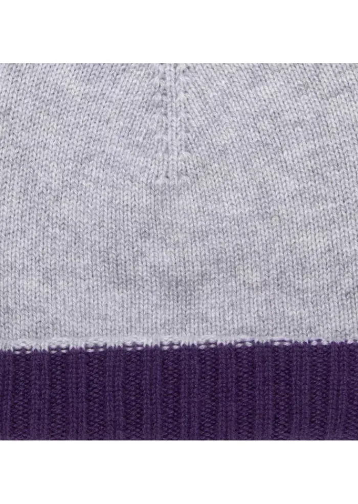 RIVIERA CASHMERE | MÜTZE DOUBLEFACE VIOLETT GRAU Best