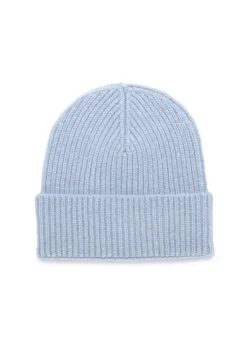 RIVIERA CASHMERE | MÜTZE GERIPPT HELLBLAU Fashion