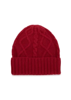 RIVIERA CASHMERE | MÜTZE WAFFLE ROT Clearance