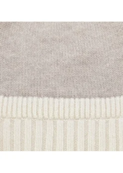 RIVIERA CASHMERE | MÜTZE ZWEIFARBIG BEIGE CREMEWEISS New
