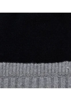 RIVIERA CASHMERE | MÜTZE ZWEIFARBIG GRAU SCHWARZ Clearance
