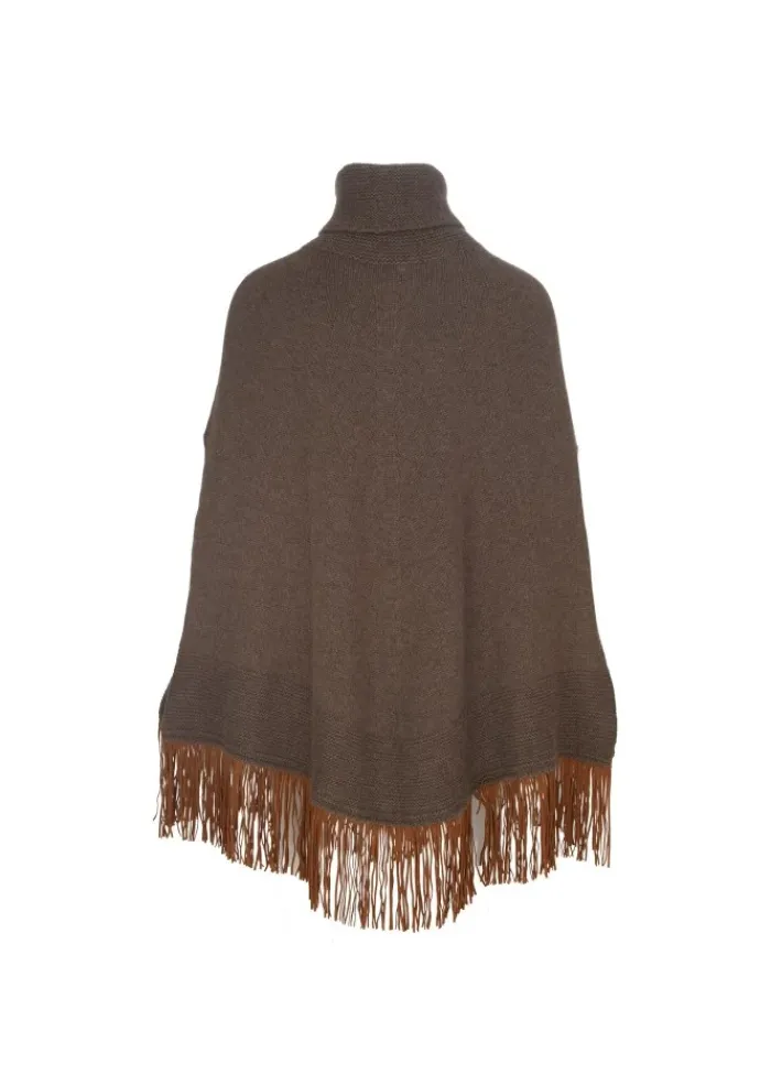 RIVIERA CASHMERE | PONCHO FRANGE BRAUN Hot