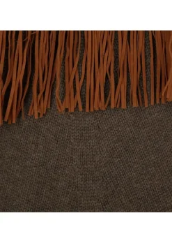 RIVIERA CASHMERE | PONCHO FRANGE BRAUN Hot
