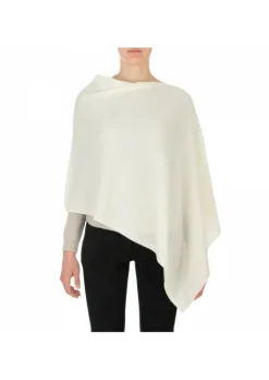 RIVIERA CASHMERE | PONCHO-STIL CAPE 10002 WEIß Clearance