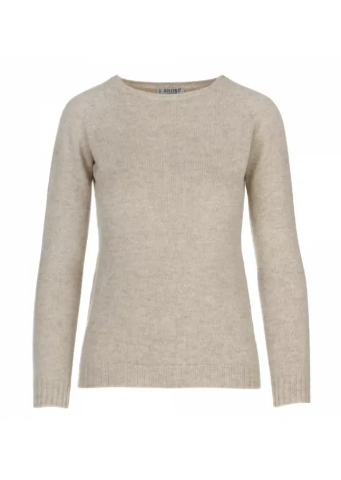 RIVIERA CASHMERE | PULLOVER BARCHETTA BEIGE Discount