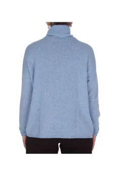 DERNA RIVIERA CASHMERE | PULLOVER MIT HOHEM KRAGEN HIMMELBLAU Sale