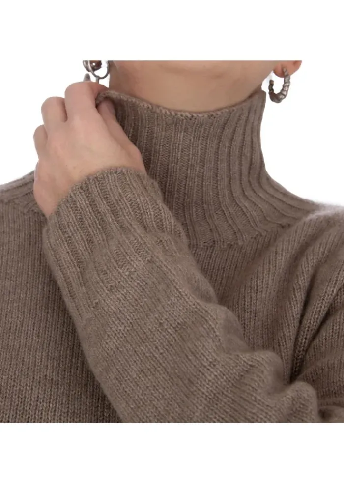 RIVIERA CASHMERE | ROLLKRAGENPULLOVER OVER GARZATO BRAUN Discount