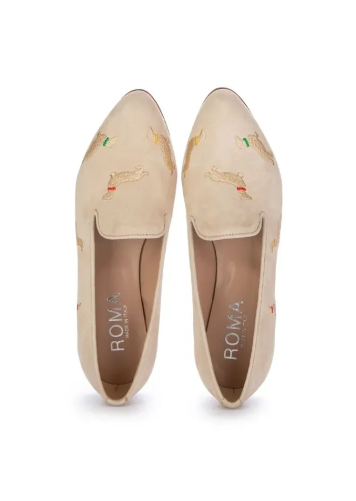 ROMA | BALLERINAS BASSOTTI COLLARI WILDLEDER BEIGE Clearance