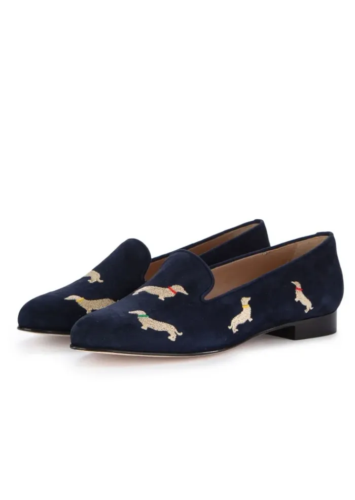 ROMA | BALLERINAS BASSOTTI COLLARI WILDLEDER BLAU Discount