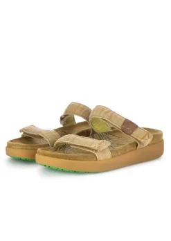 SATORISAN | SANDALEN KAE LINEN VERWITTERTES KHAKI Fashion