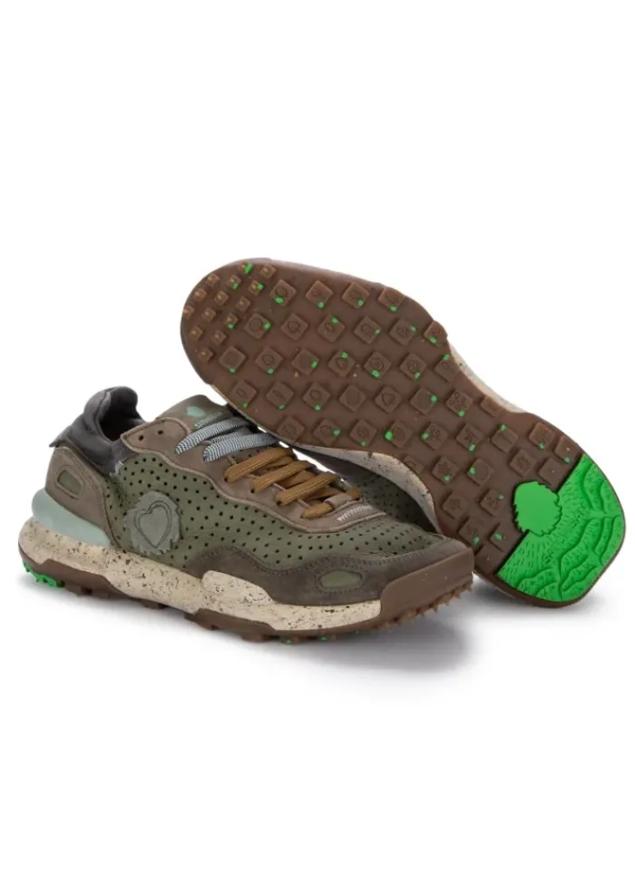 SATORISAN | SNEAKER CHACRONA LASER PREMIUM GRÜN BRAUN Outlet