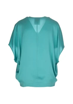 SEMICOUTURE | BLUSE V-AUSSCHNITT MEERWASSER Clearance